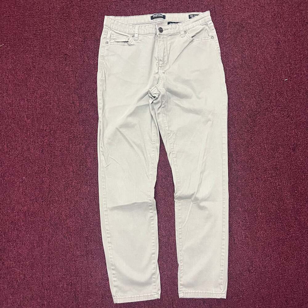Buffalo David Bitton Women's Daily Mid Rise Skinny Ankle Grazer Khaki Jeans